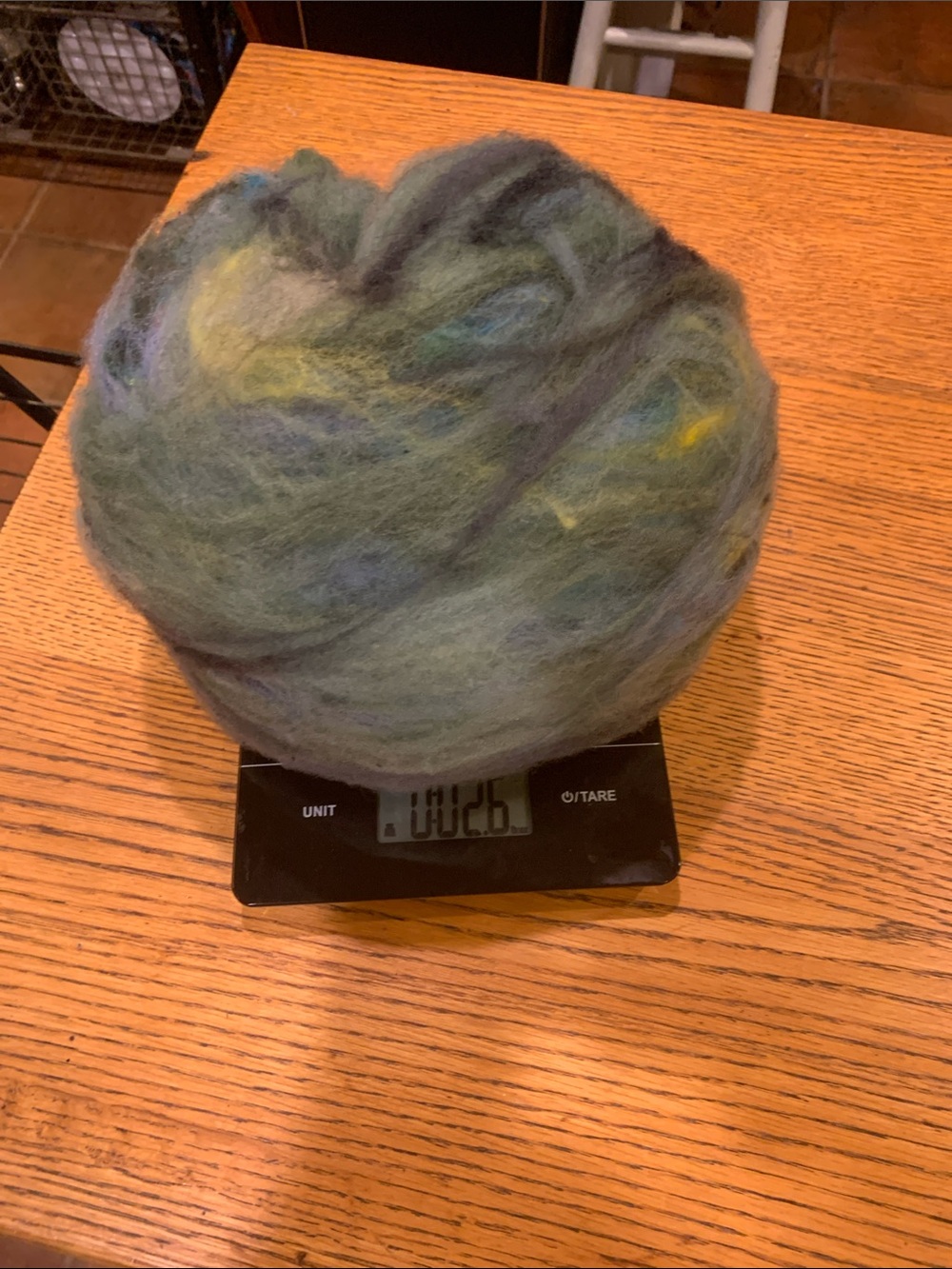 Hand dyed, carded roving